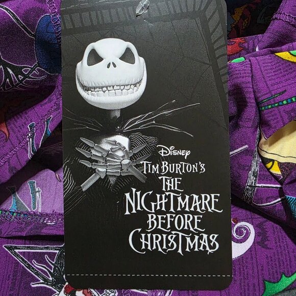 Disney The Nightmare Before Christmas V Neck Print Scrub Top Scrubstar Womens - Picture 3 of 8